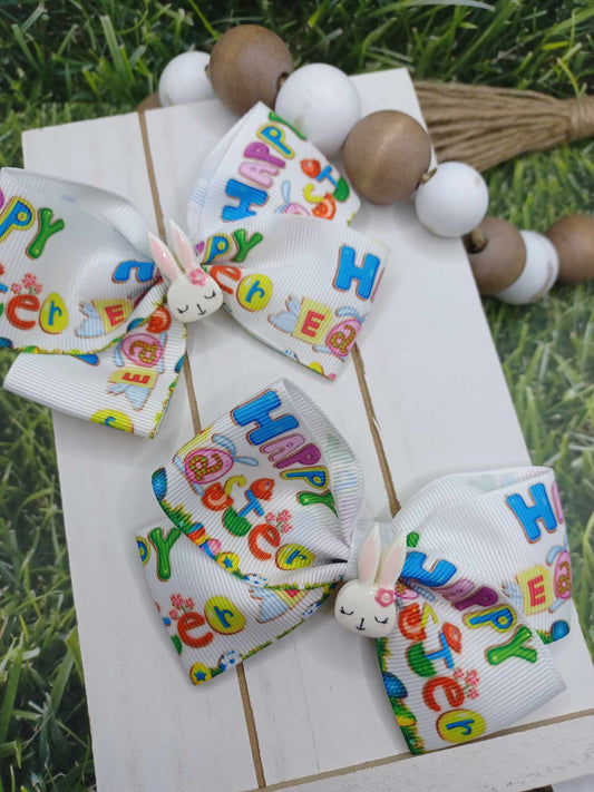 Happy Easter Hair Accessory Set - Comes with 2 Hair Clips