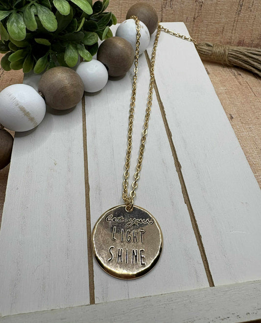 Let your Light Shine Necklace - Gold