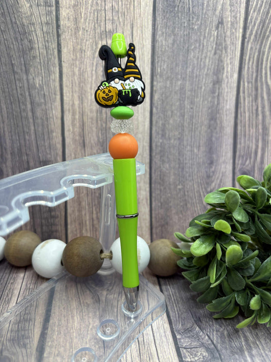 Halloween Gnome Beaded Ink Pen