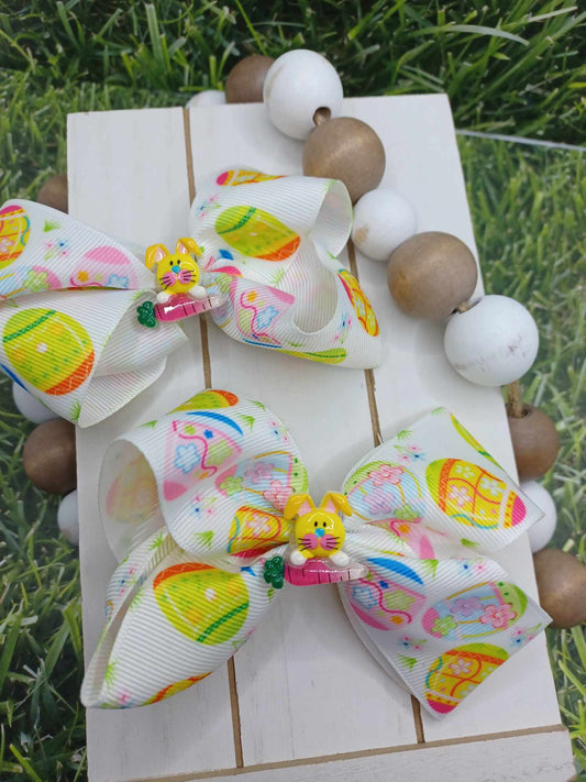 Easter Egg Hair Clip Accessory Set - Comes with 2 Hair Clips