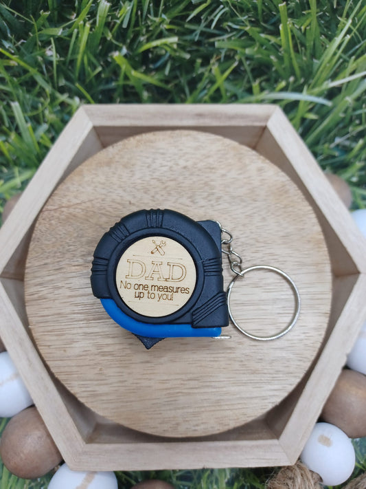 Blue Dad - No One Measures up to You Measuring Tape Keychain