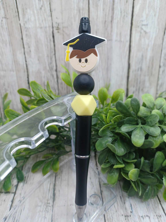Graduation Guy Beaded Ink Pen