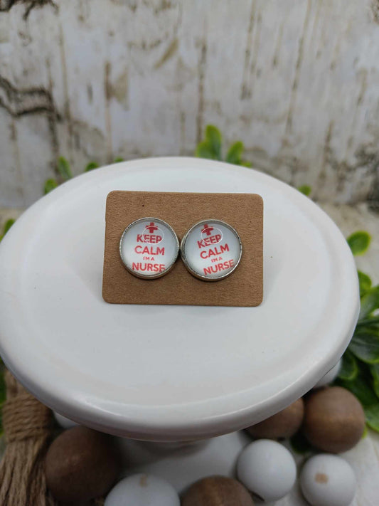 Keep Calm I'm a Nurse Earrings