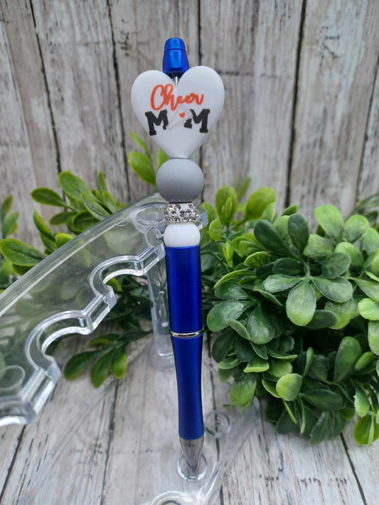 Blue Cheer Mom Beaded Ink Pen