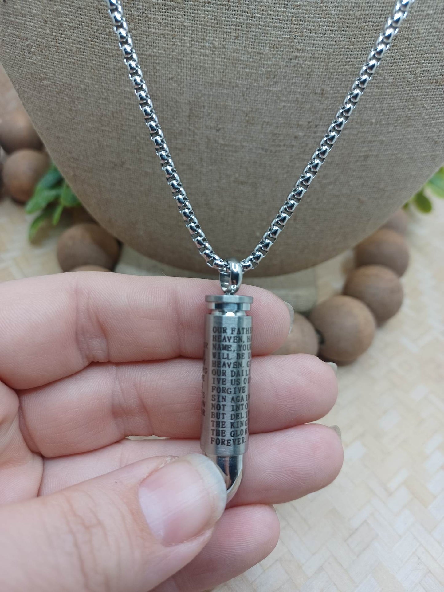 Silver Ammunition Necklace