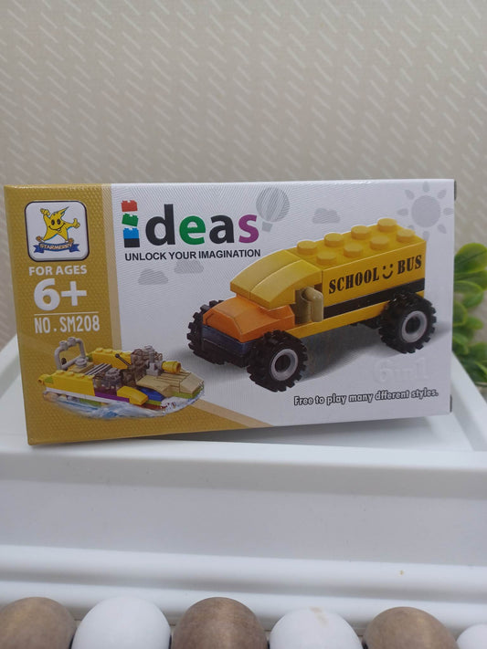 School Bus Building Block Set