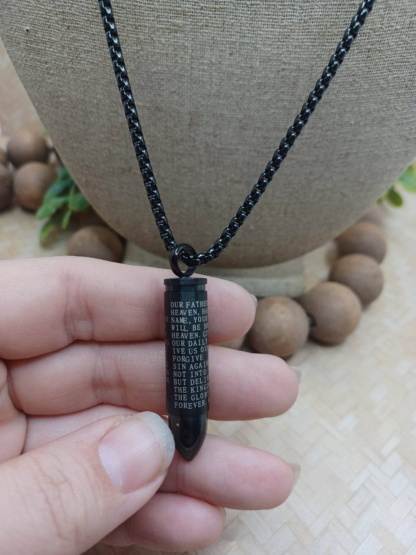 Gunmetal Ammunition Necklace
