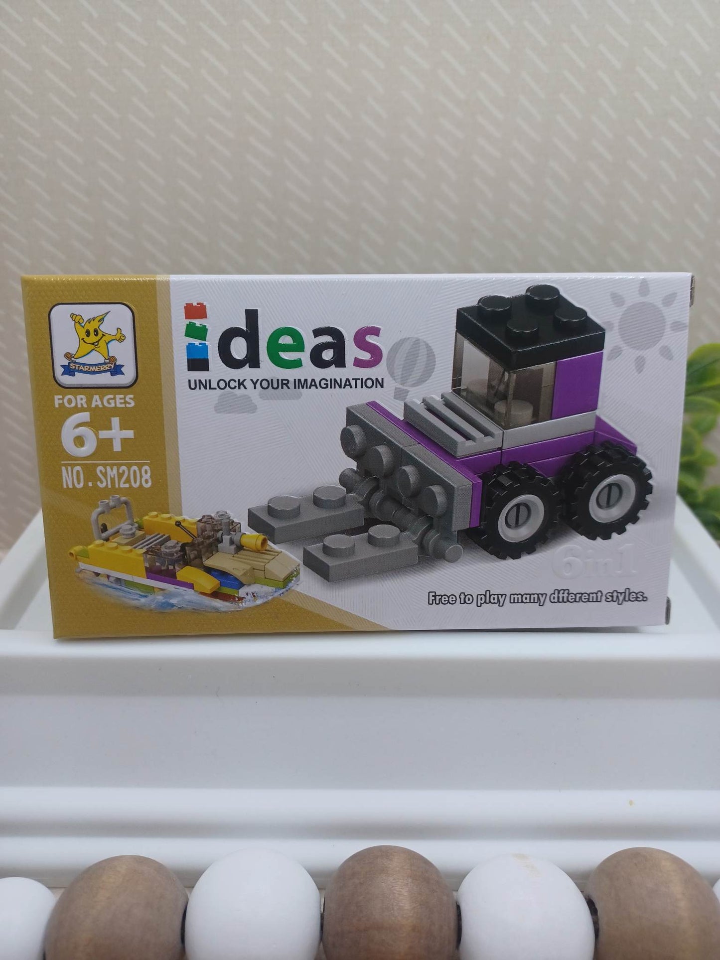 Purple Truck Building Block Set