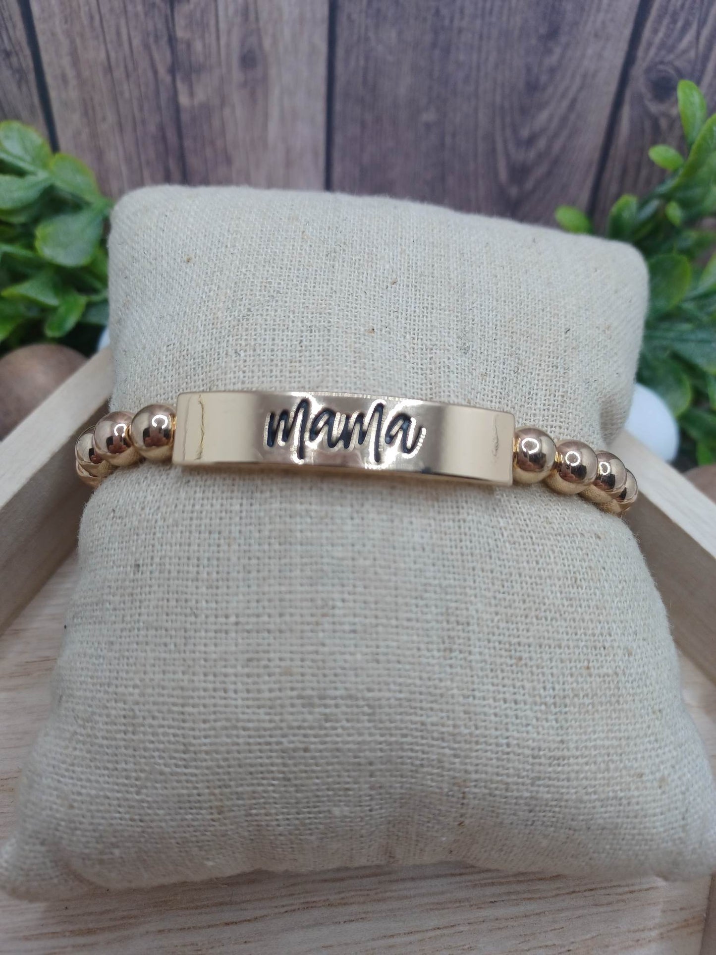 Gold "Mama" Bracelet/Anklet
