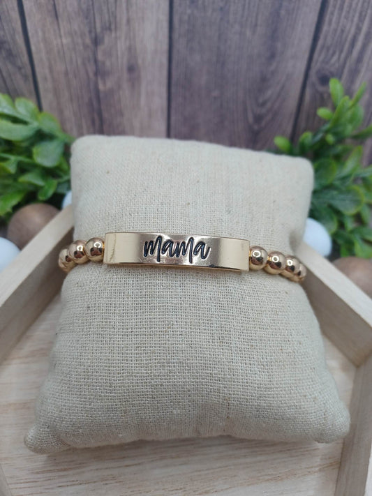 Gold "Mama" Bracelet/Anklet