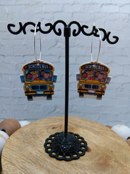 School Bus Earrings