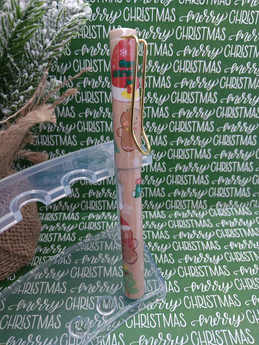 Merry Christmas Infinity Pencil - Tan