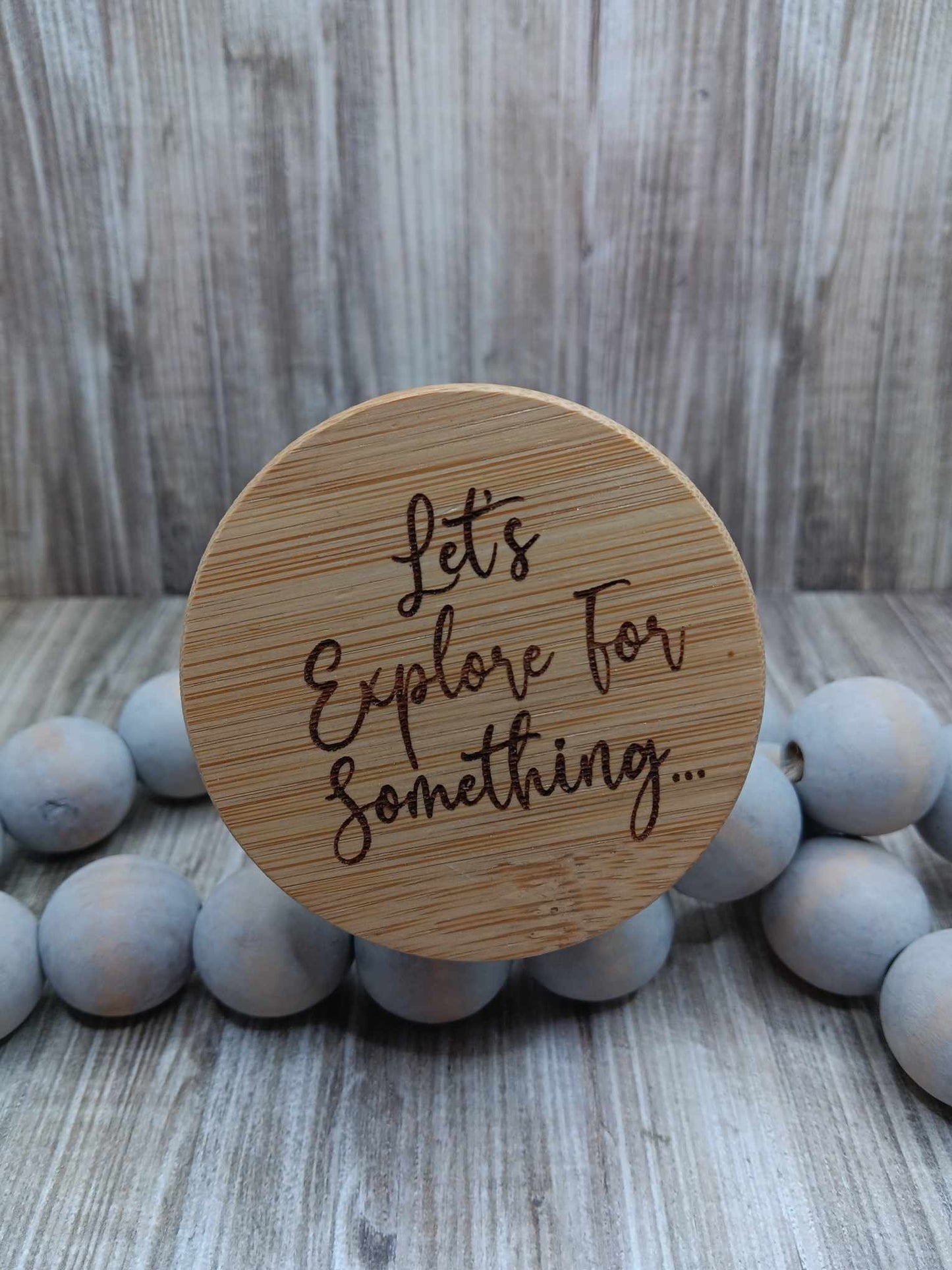 Let's Explore for Something Themed Glass Jar