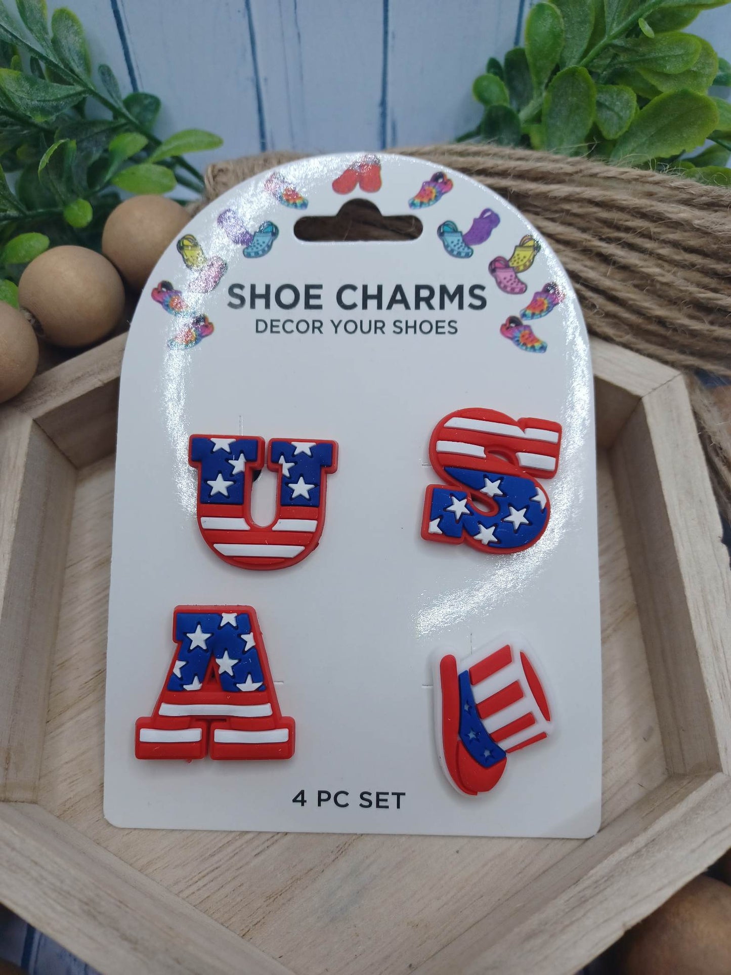 Patriotic Shoe Charm Accessory Set - Set 1