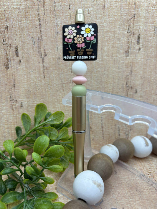 Probably Reading Smut Beaded Pen