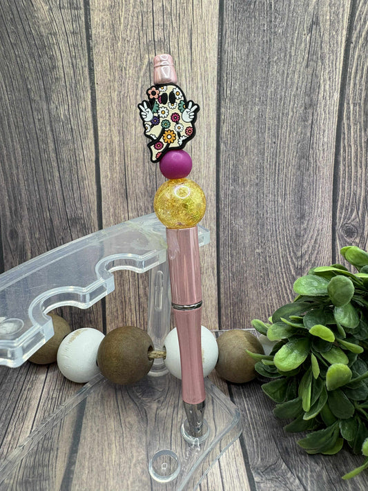 Boho Ghost Beaded Ink Pen