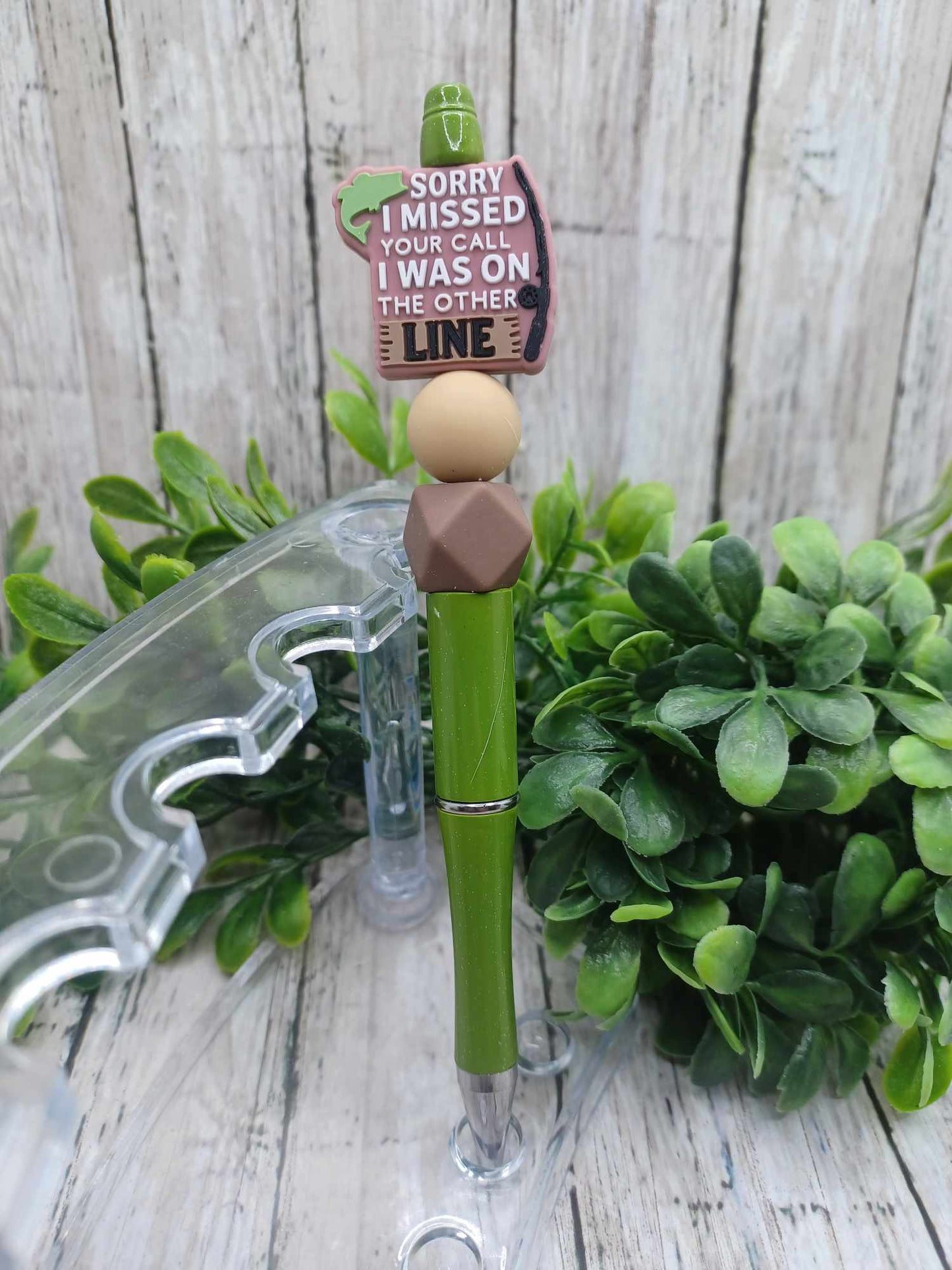 Sorry I missed your Call, I was on the Other Line Beaded Ink Pen