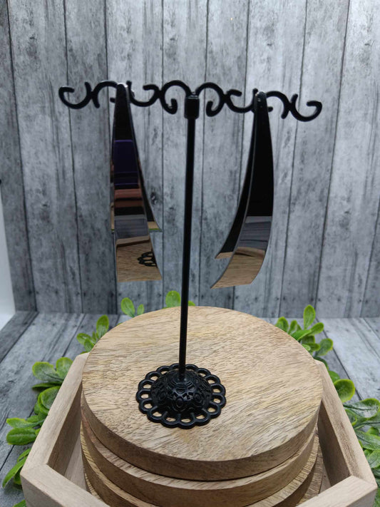 Sleek Gunmetal Earrings