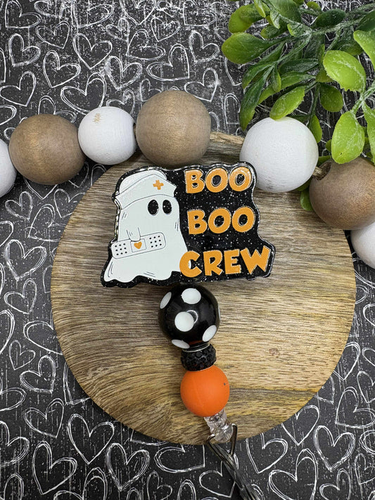 BOO BOO Crew Beaded Badge Reel