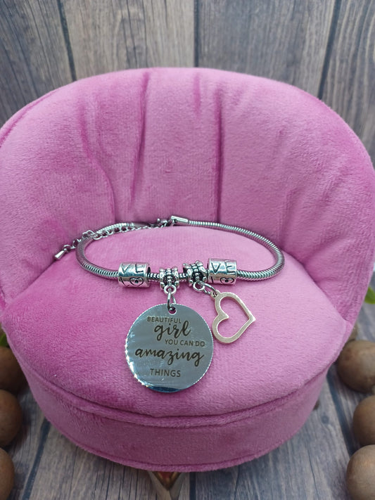 Beautiful Girl You Can Do Amazing Things Bracelet/Anklet
