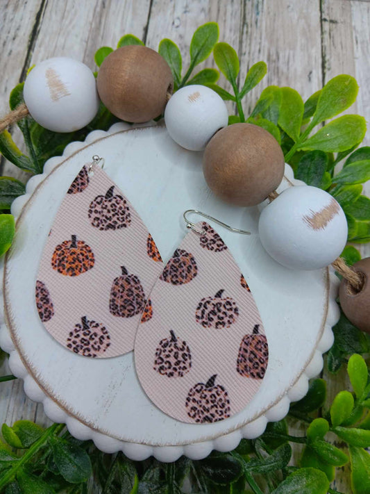Leopard Pumpkin Earrings