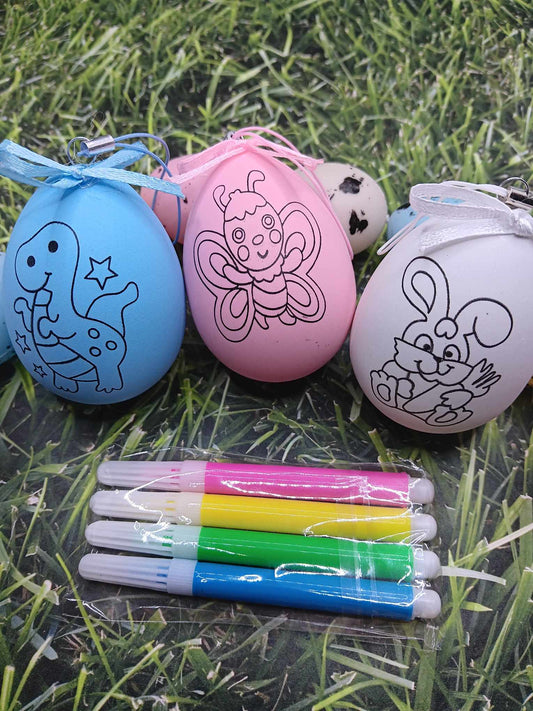 DIY Color your own Easter Egg set- Comes with Markers