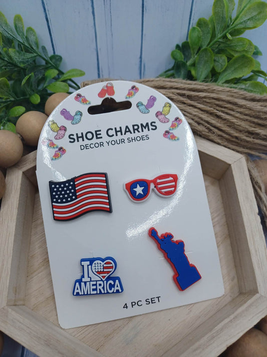 Patriotic Shoe Charm Accessory Set - Set 2