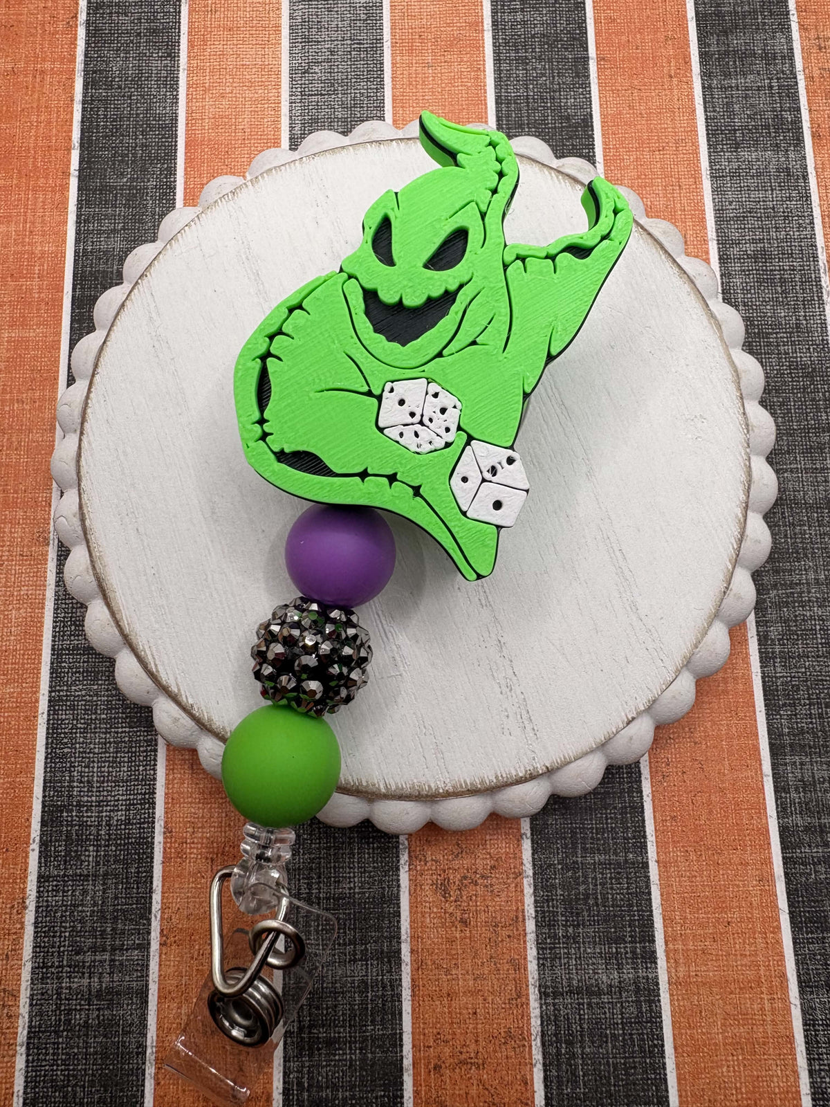 Halloween Beaded Badge Reel