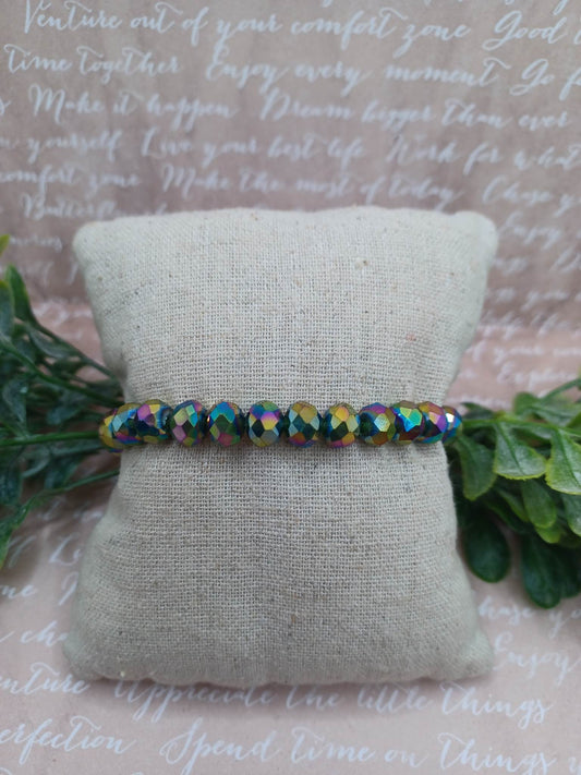 Oil Spill Beaded Bracelet