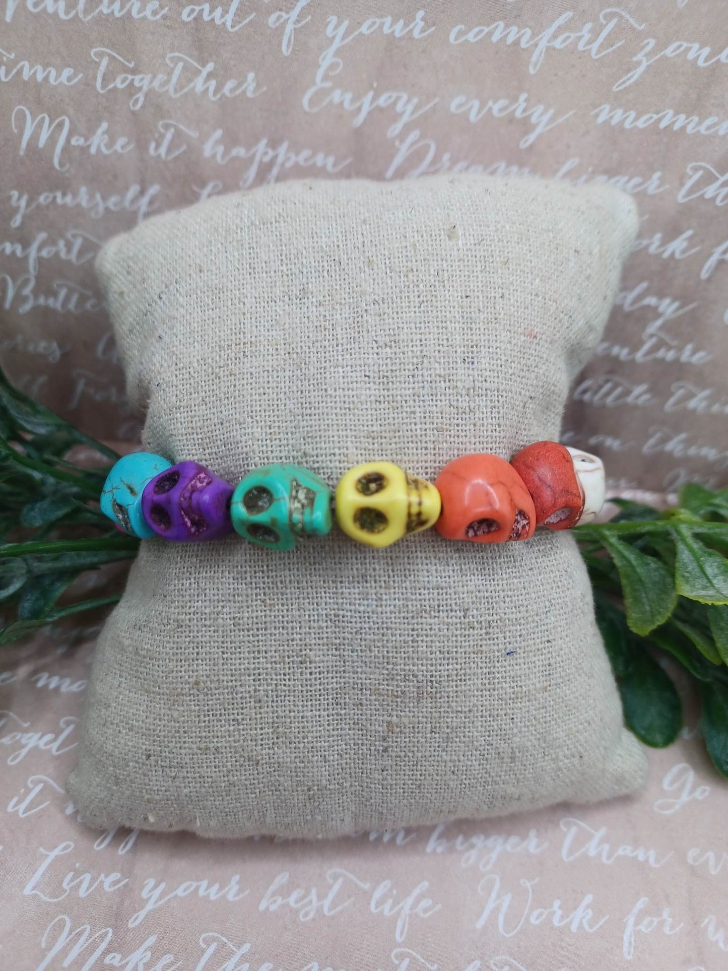 Multicolored Skull Bracelet