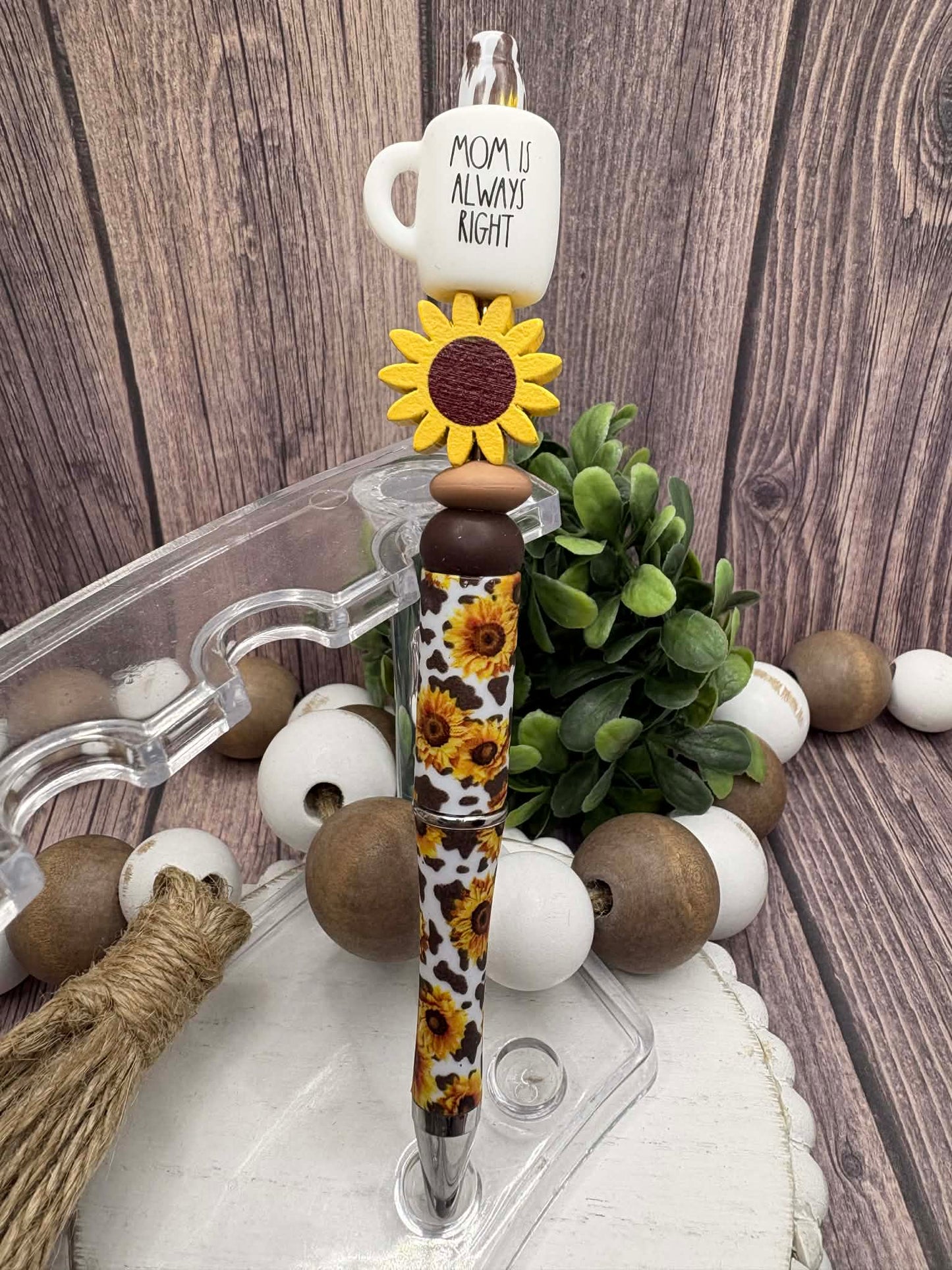 Mom is ALWAYS Right Beaded Ink Pen