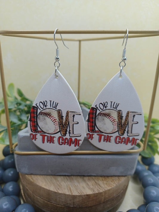 For the Love of the Game Baseball Earrings