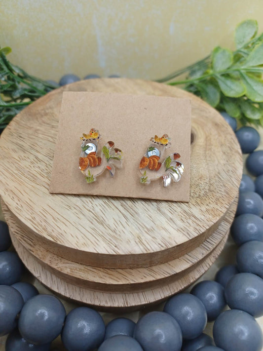 Acrylic Rooster Earrings