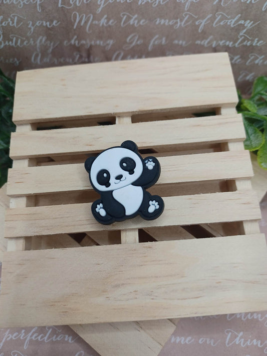 Waving Panda Shoe Charm Accessory