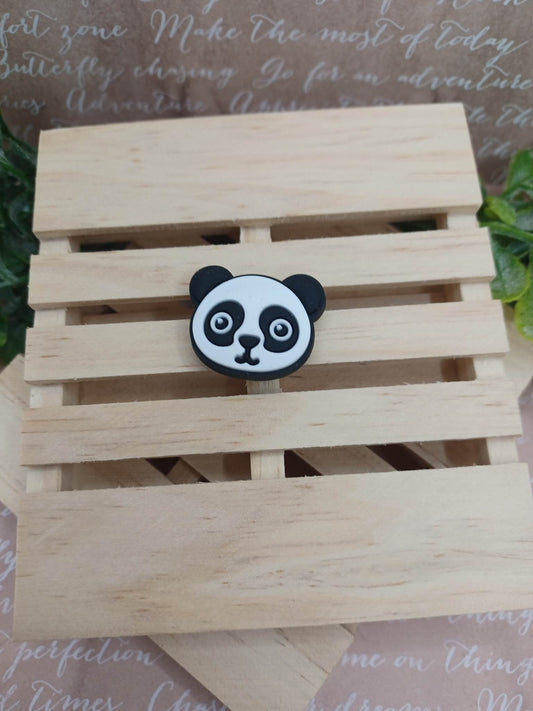 Panda Head Shoe Charm Accessory