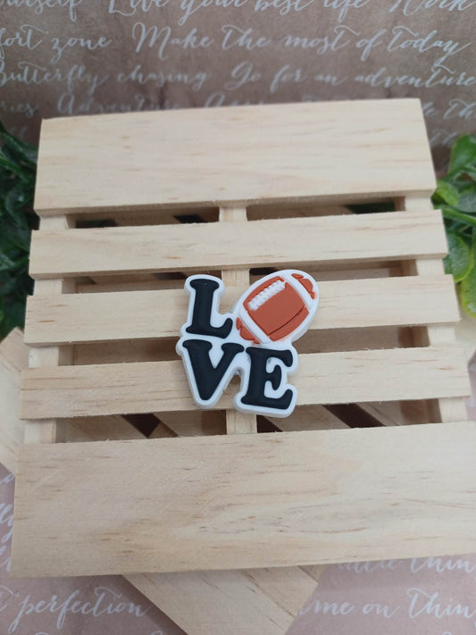 Football LOVE Shoe Charm Accessory