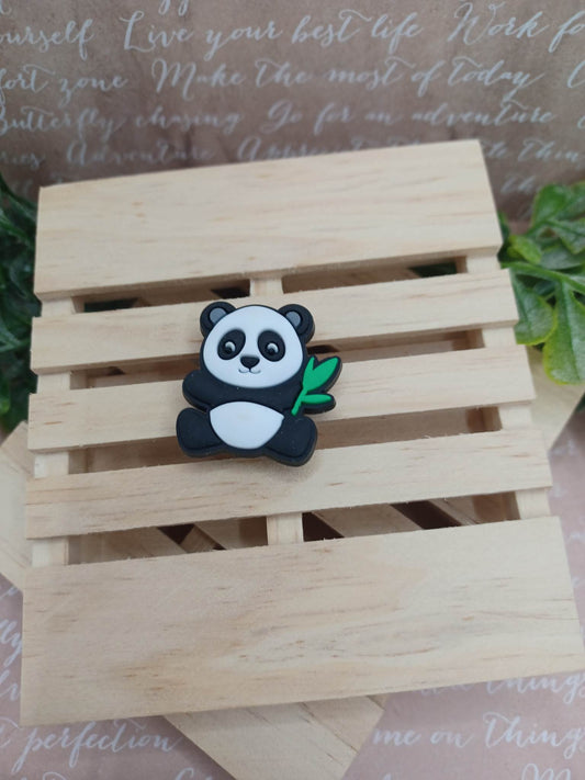 Panda Holding Bamboo Shoe Charm Accessory