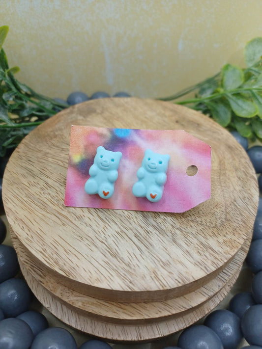 Blue Bear Earrings