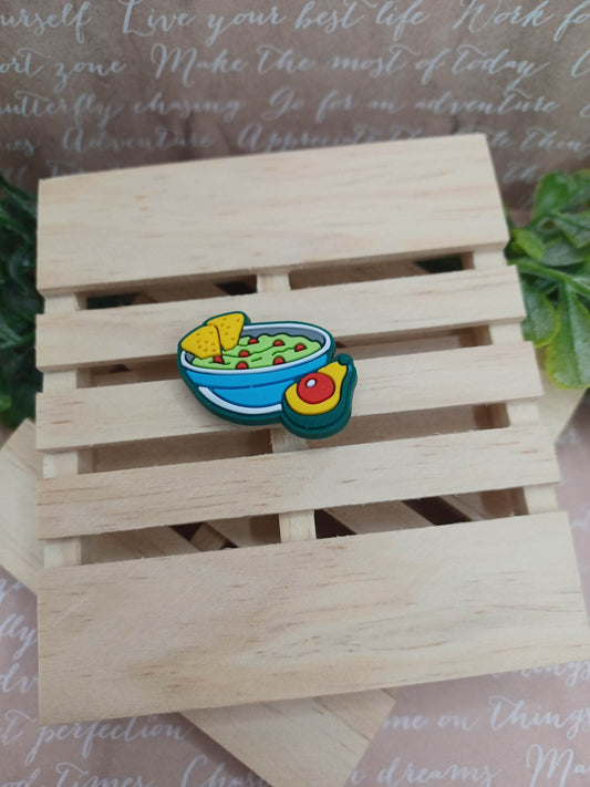 Bowl of Guac & Chips Shoe Charm Accessory