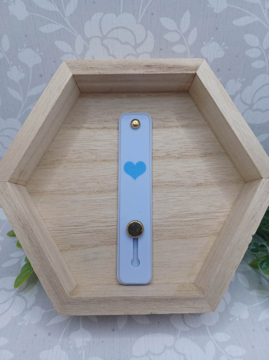 Light Blue w/ Heart Strip Mobile Phone Accessory