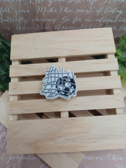 Soccer Ball in Net Shoe Charm Accessory