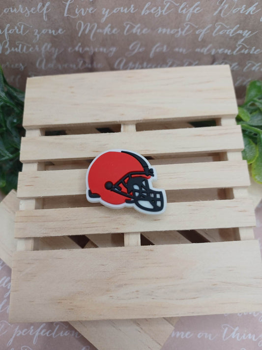 Red Football Helmet Shoe Charm Accessory