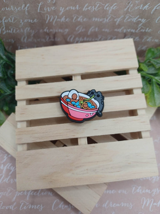 Cat Eating Shoe Charm Accessory