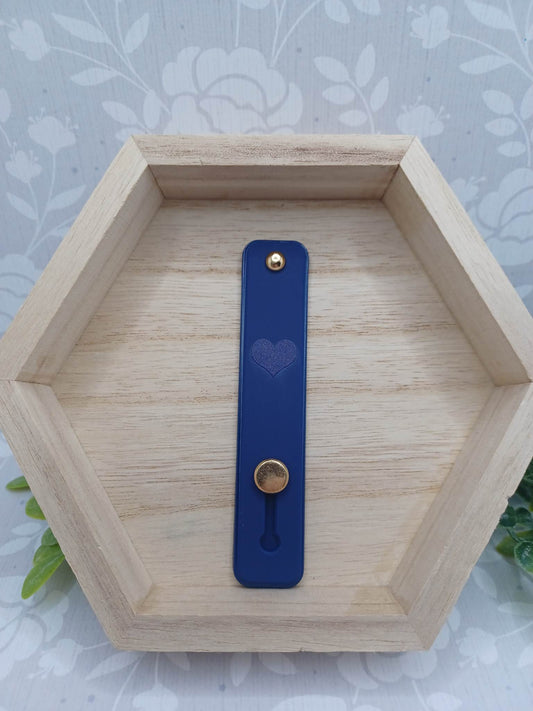 Dark Blue w/ Heart Strip Mobile Phone Accessory