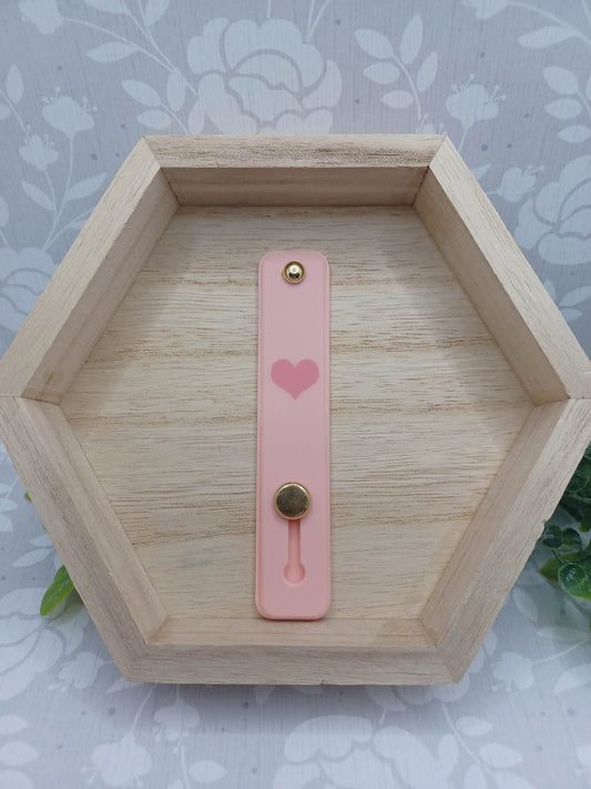 Light Pink w/ Heart Strip Mobile Phone Accessory