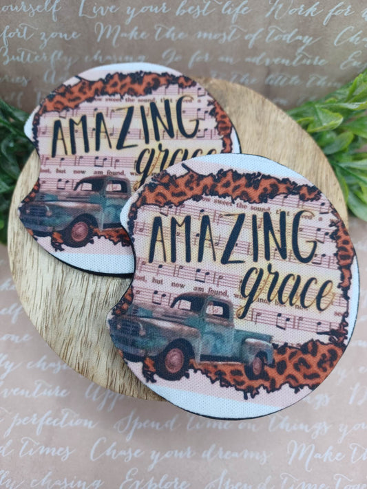 Amazing Grace Car Coaster Set