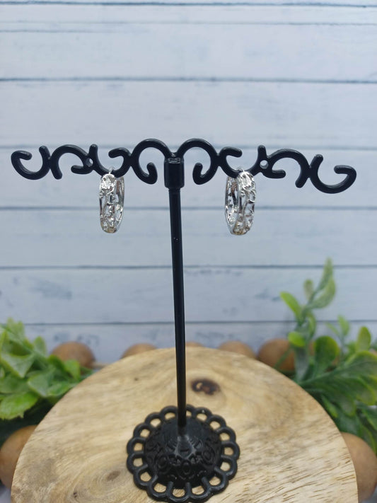 Silver Filigree Style Earrings