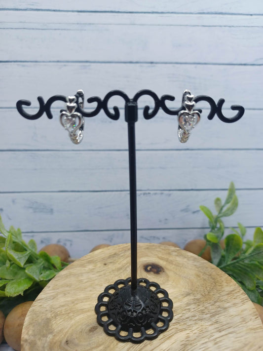 Silver Heart Earrings