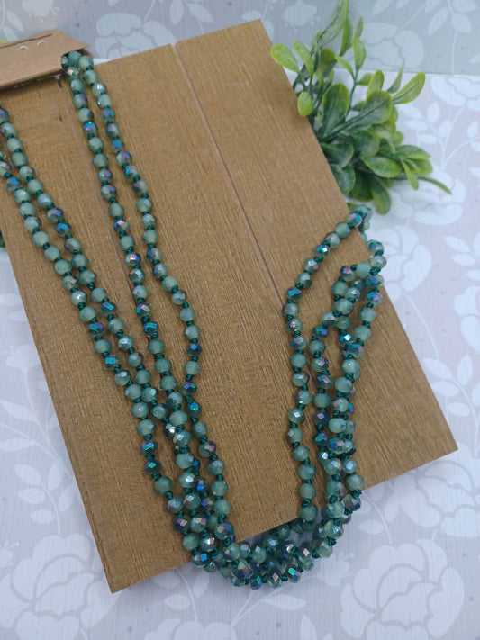 Deep Green Beaded Necklace
