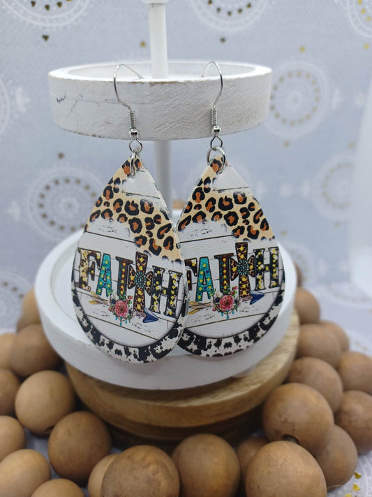 Faith Leather Style Earrings